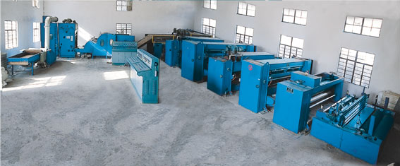 The Production Assembly Line Of High-Density, Stitch-Piercing, Non-Woven Fabric